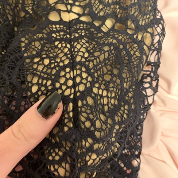For Love & Lemons Grace Black Lace Mini Skirt - Picture 4 of 4